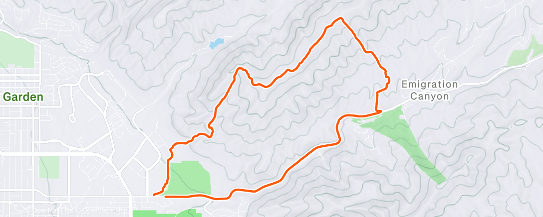Map of the activity, Afternoon Trail Run
