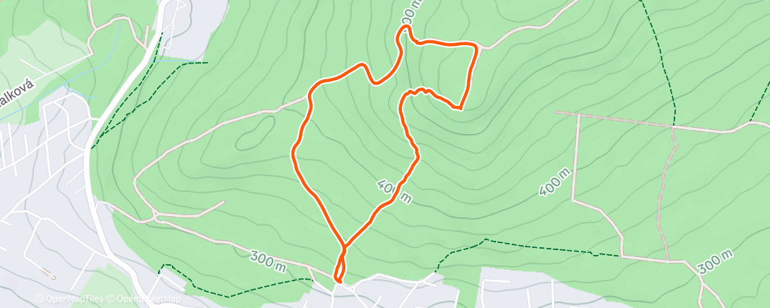 Map of the activity, Lunch Hike
