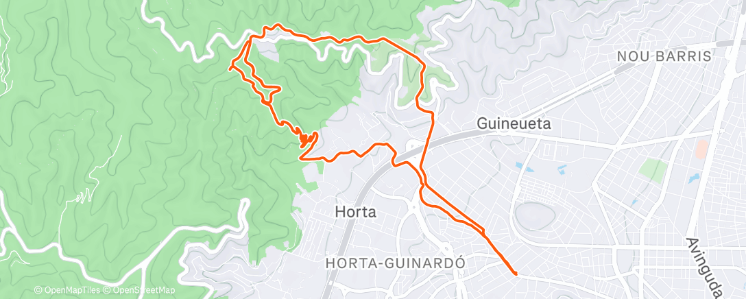 Map of the activity, Morning Trail Run