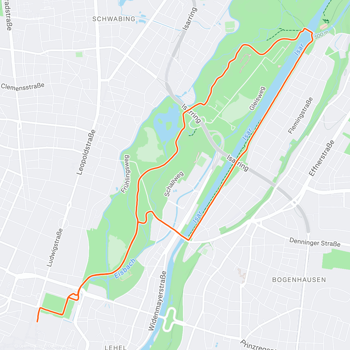 Map of the activity, Runfurther crew Run X-Mas Edition