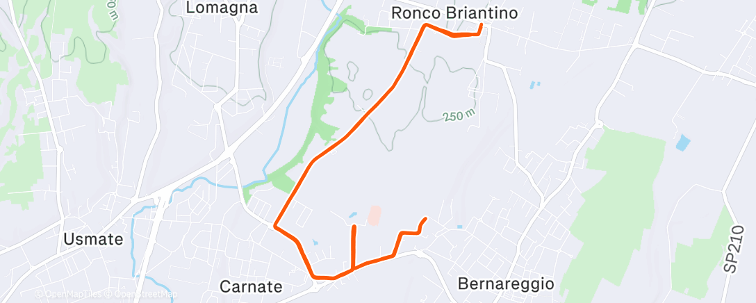 Map of the activity, 1h E