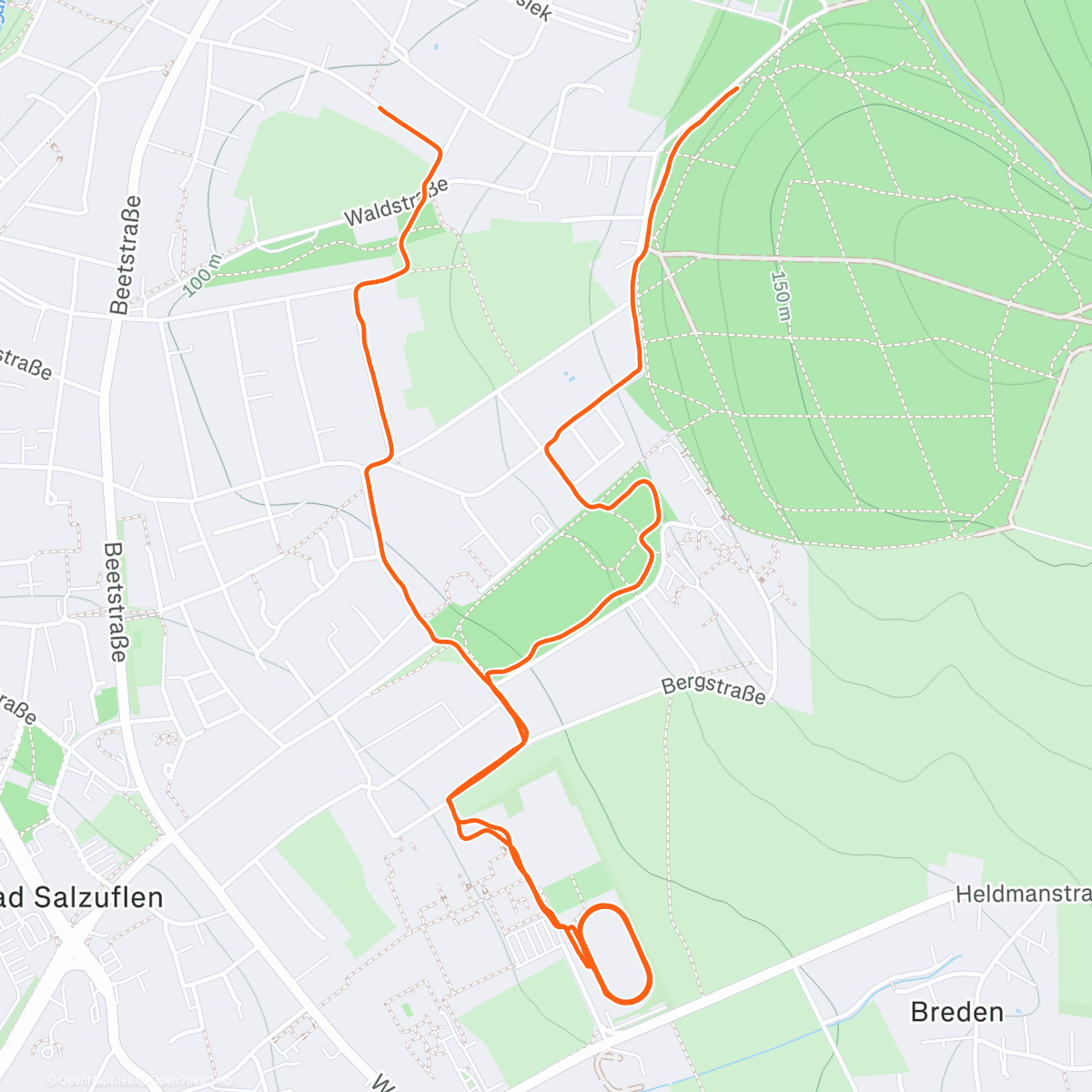 Map of the activity, Intervalle gepeitscht