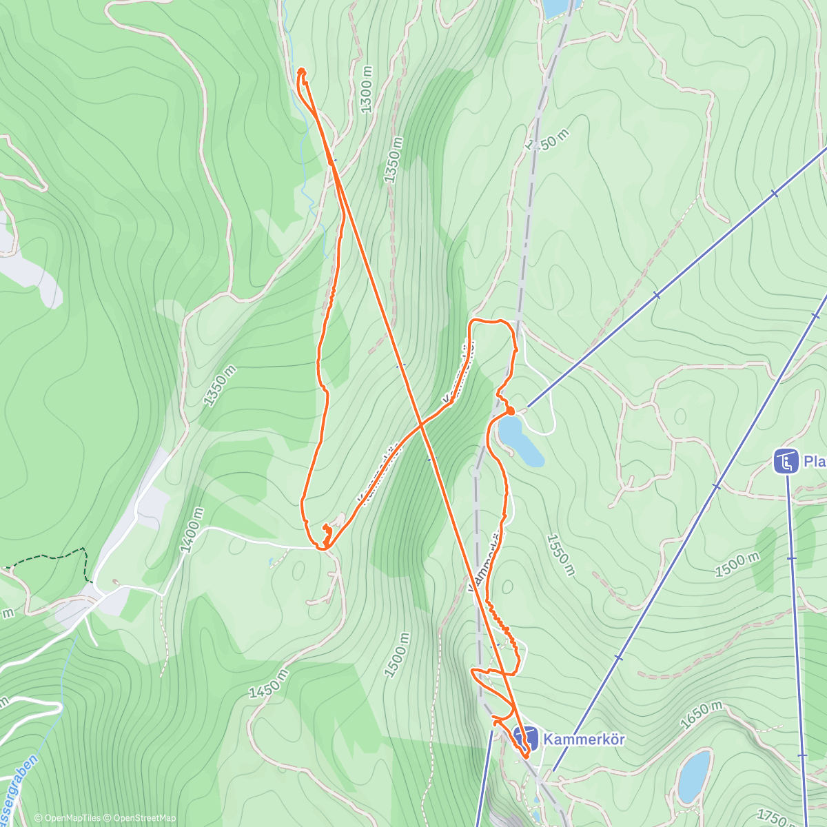 Map of the activity, Waidring Steinplatte - de kers op de taart