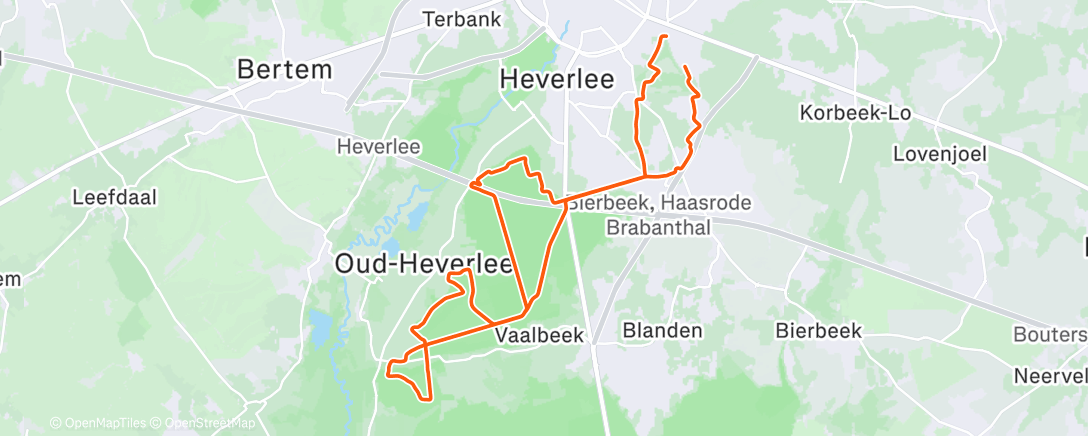 Map of the activity, Afternoon Ride