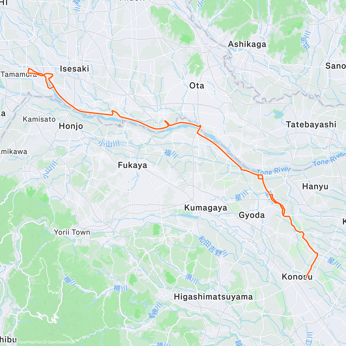 Map of the activity, 朝のライド