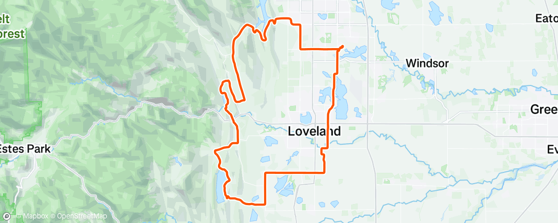 Map of the activity, Morning Ride