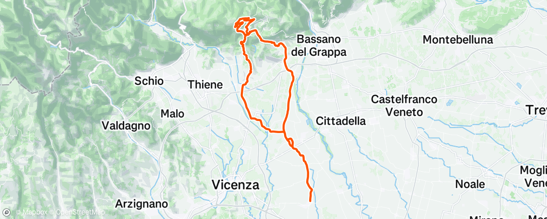 Map of the activity, Giro dell'ora di pranzo