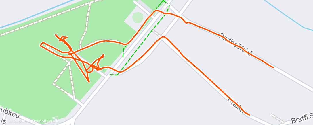 Map of the activity, Afternoon Walk