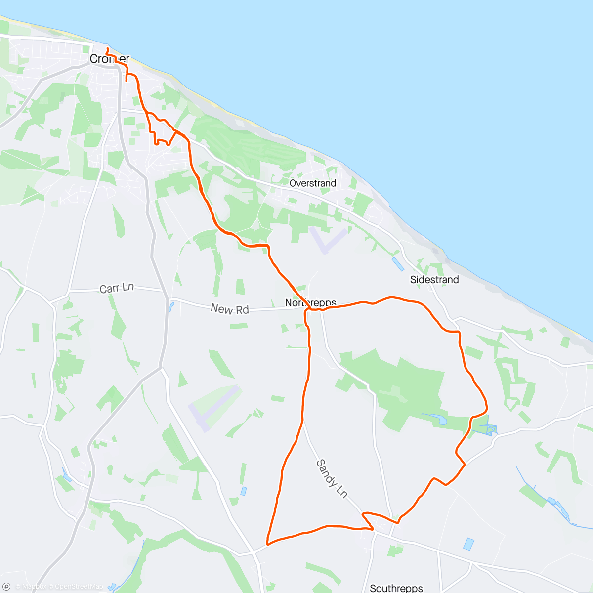 Map of the activity, A Chunk of the Marathon Route (with Jam)