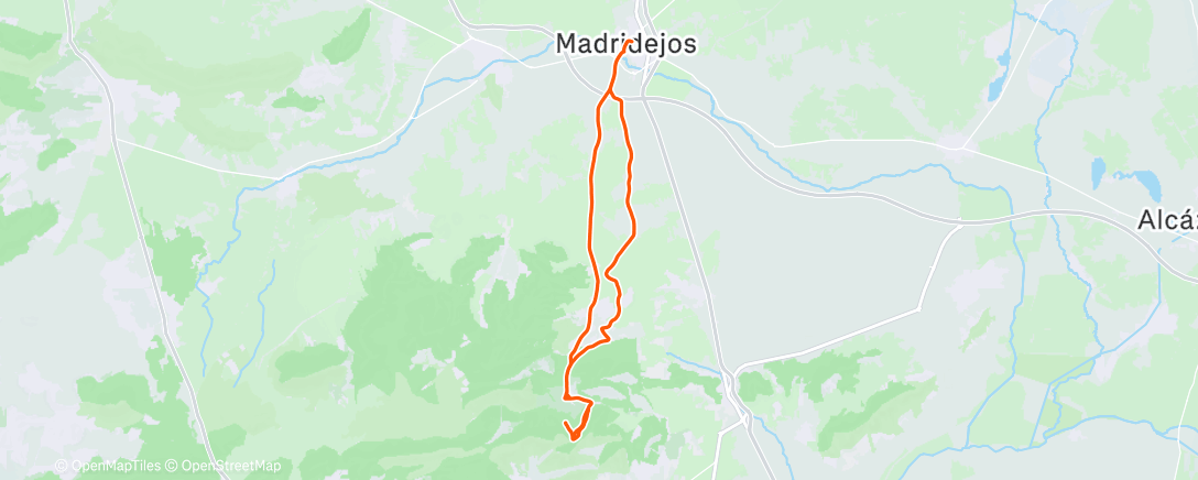 Map of the activity, Lunch Ride
