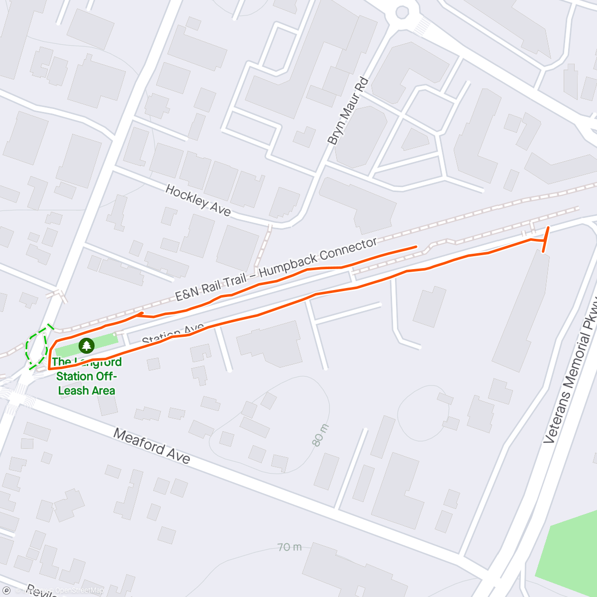 Map of the activity, Floyd’s Diner Walk