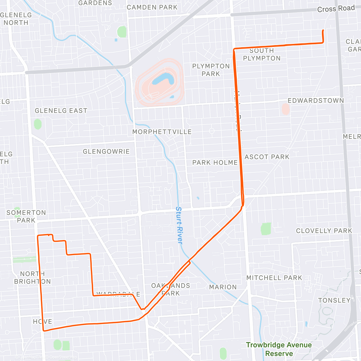 Map of the activity, Morning Ride