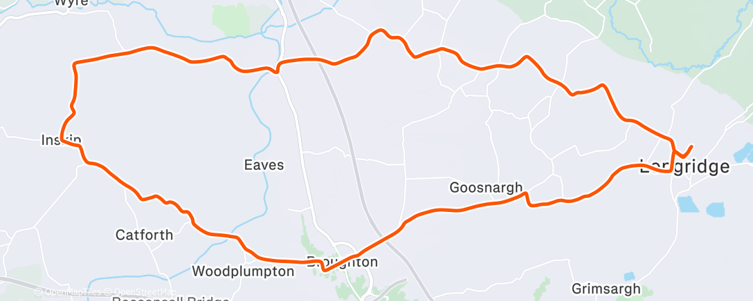 Map of the activity, Afternoon Ride