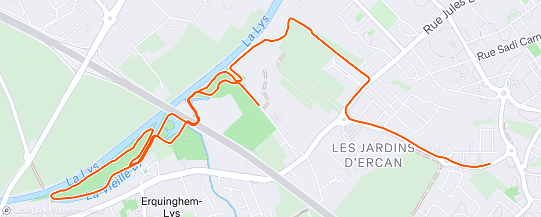 Map of the activity, Evening Trail Run 🌡️☀️