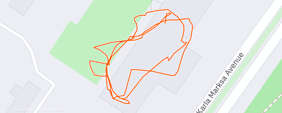 Map of the activity, Вечерний забег