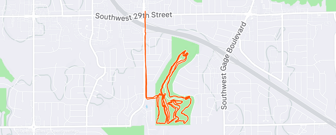 Map of the activity, Morning Run
