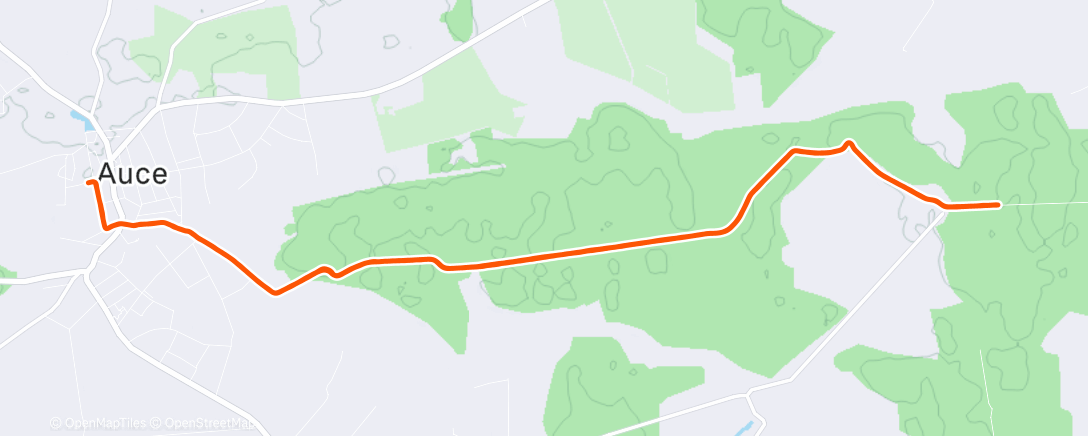 Map of the activity, Afternoon Trail Run