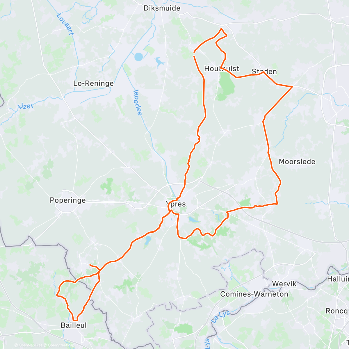 Map of the activity, Middagrit