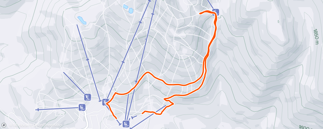 Карта физической активности (Afternoon Backcountry Mixed Terrain Ski)