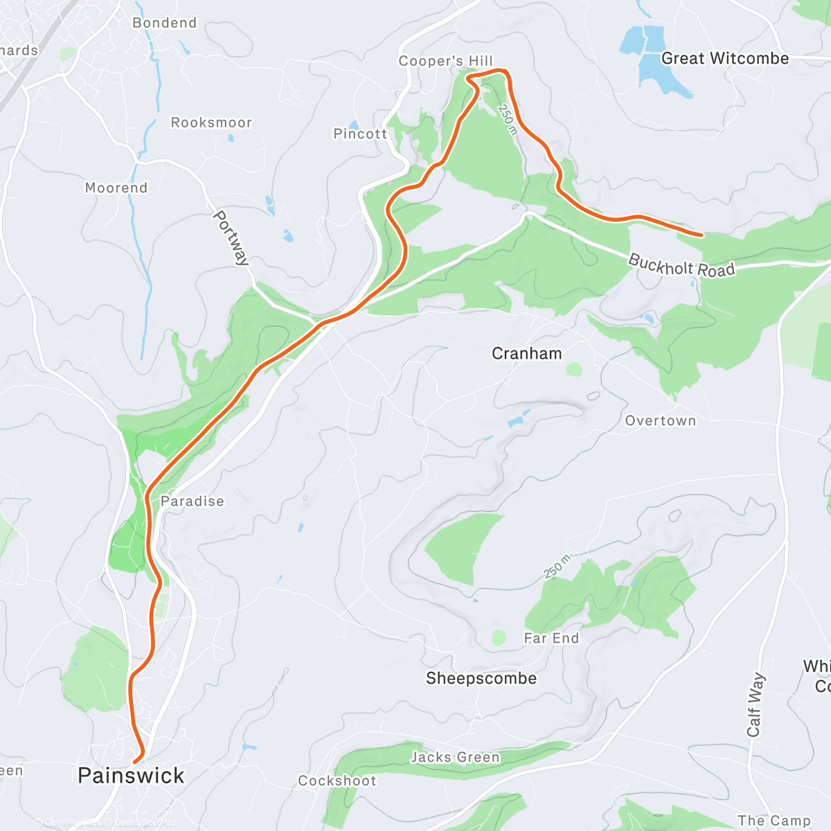 Map of the activity, First section of CWR with the Almosts