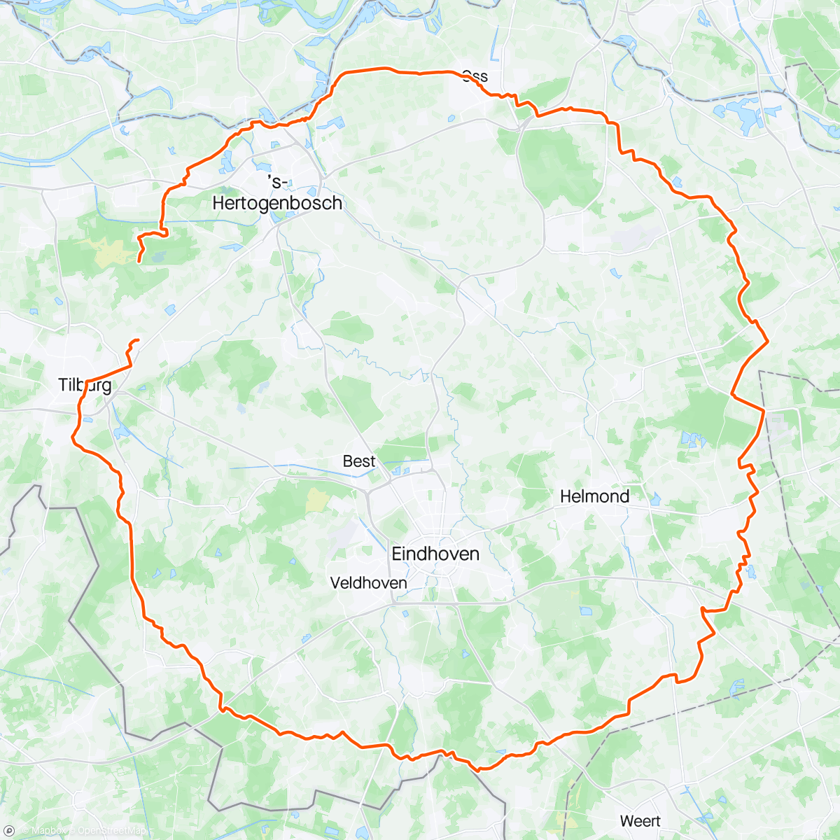 Map of the activity, DE Ronde van Brabant