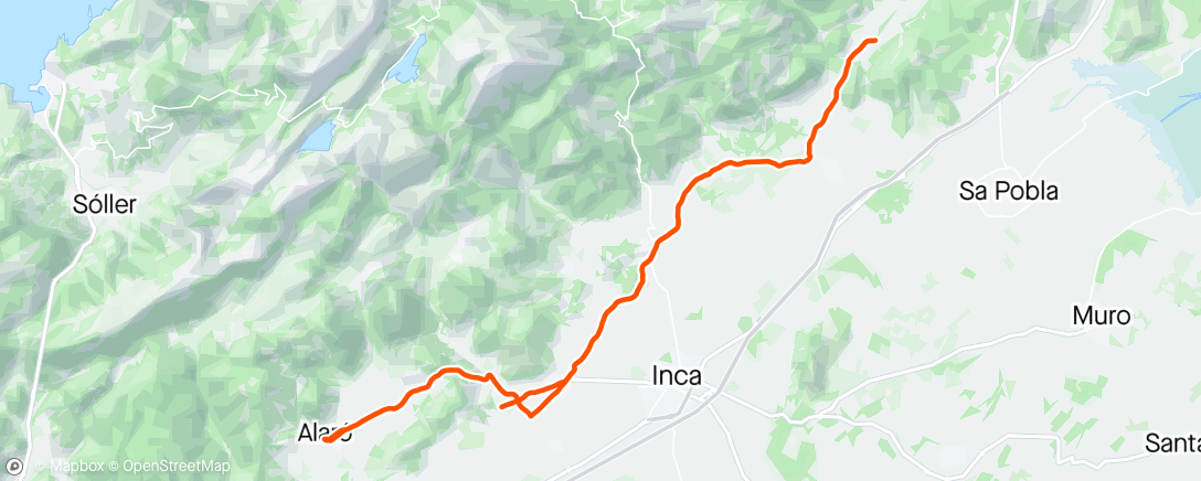 Map of the activity, A rainy day in Mallorca