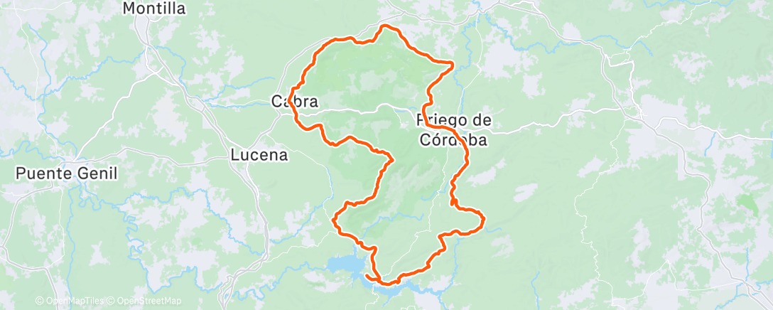 Map of the activity, Lunch Ride