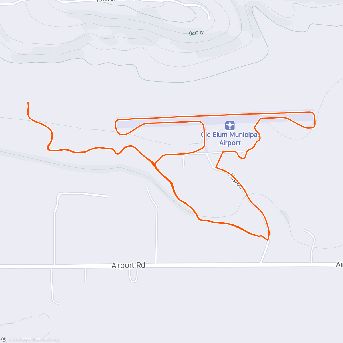Map of the activity, Airport lap
