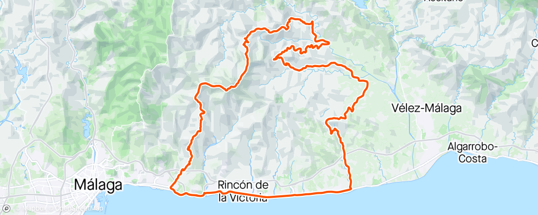 Map of the activity, Olías, Comares, Benamargosa, Cutar, Almachar, Benamocarra, Iznate y, La Araña