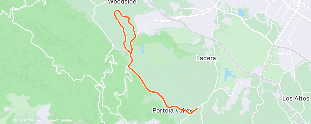 Map of the activity, Morning Run