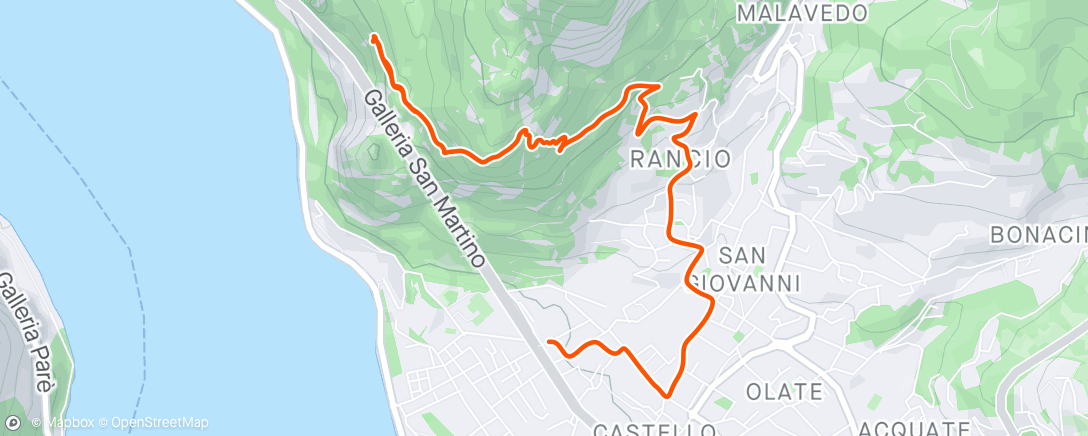 Map of the activity, ritorno Piazza
