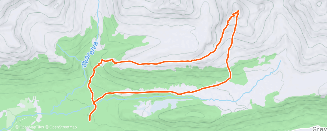 Map of the activity, Afternoon Nordic Ski