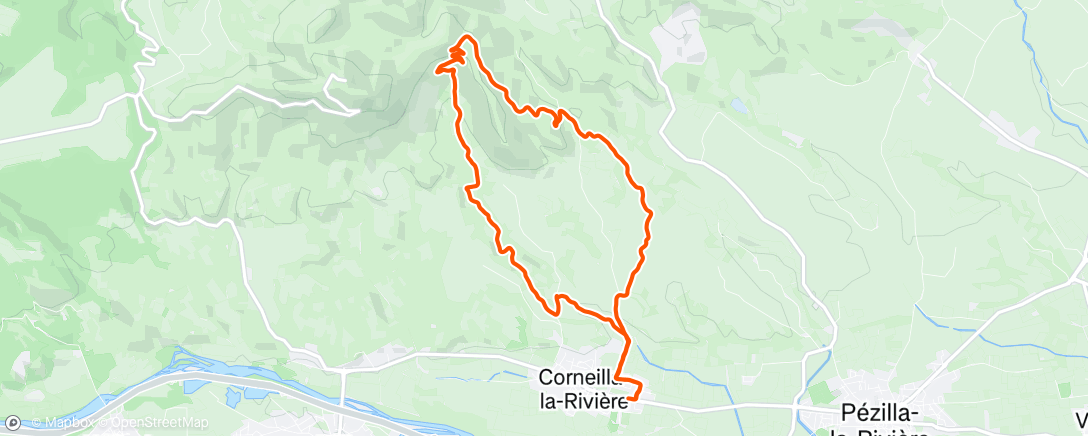 Map of the activity, Course à pied du midi