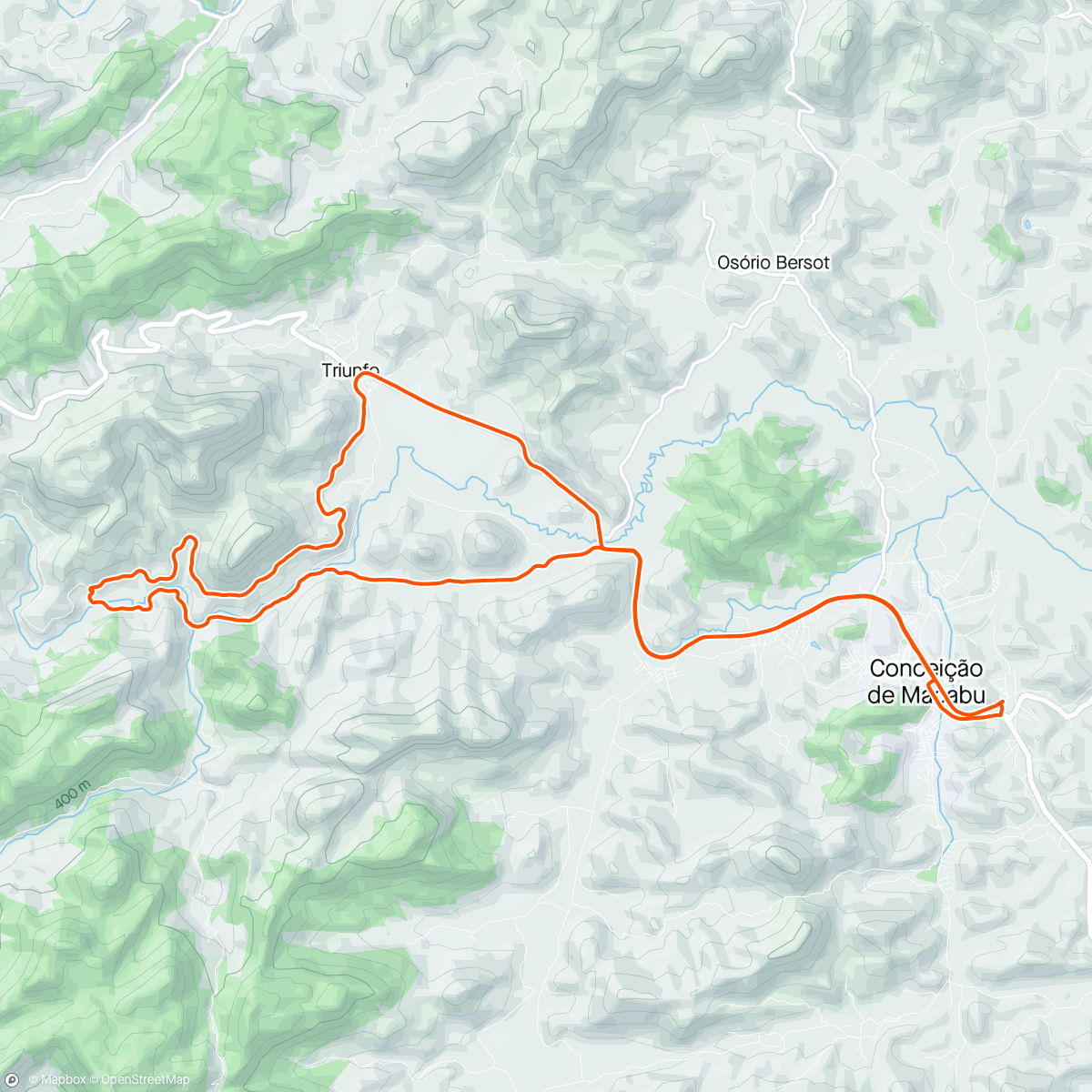 Map of the activity, Pedal de hj Macabu x Triunfo x Linha do 🚂 x Amorosa x Macabu