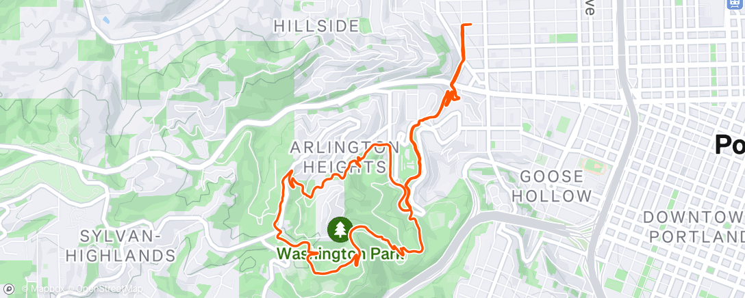 Map of the activity, Lunch Run