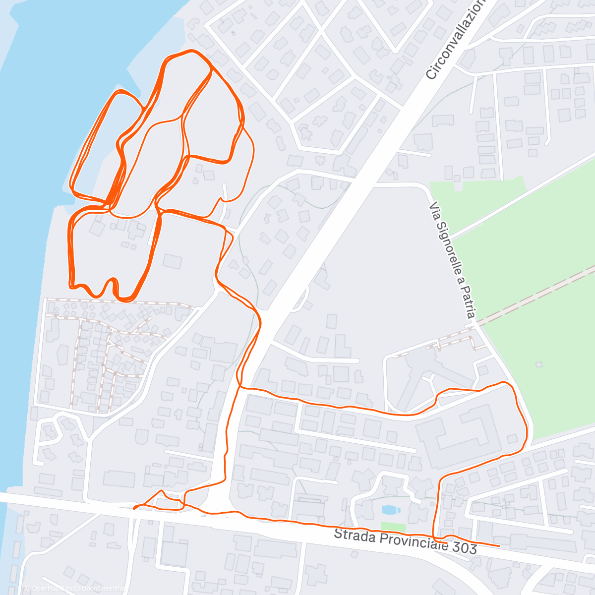 Map of the activity, Corsa mattutina