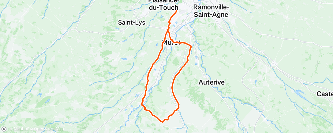 Map of the activity, Sortie vélo le matin