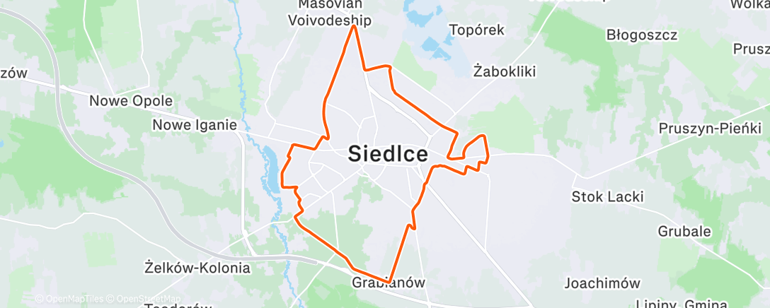 Map of the activity, Afternoon Ride