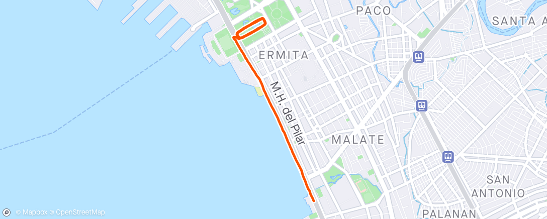 Map of the activity, Morning Run (Saturday)