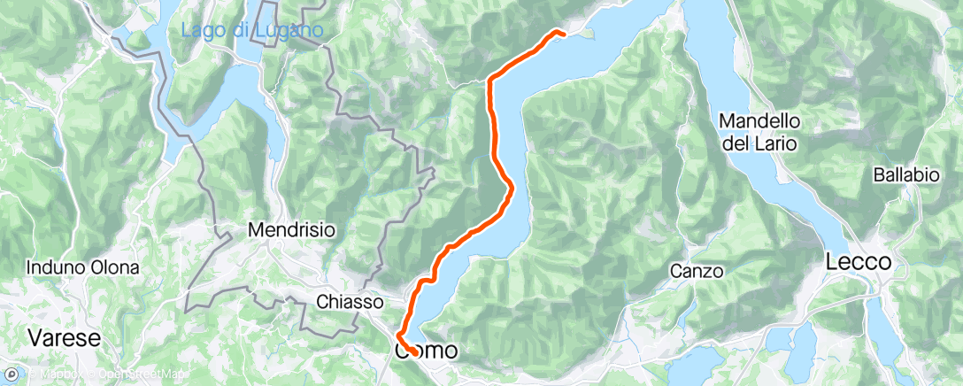 Map of the activity, Ossuccio Campanile