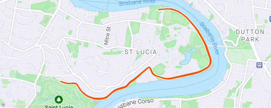 Map of the activity, 6 min into mona fartlek
