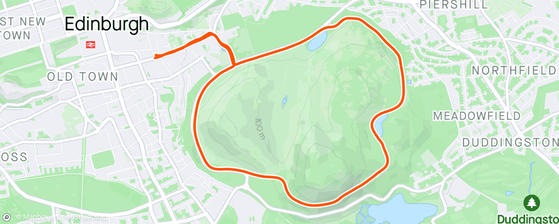 Map of the activity, Holyrood Park