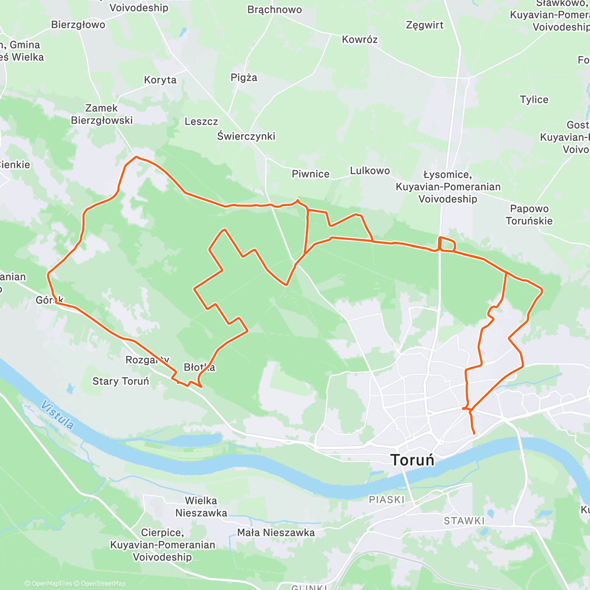 Map of the activity, Lunch Gravel Ride