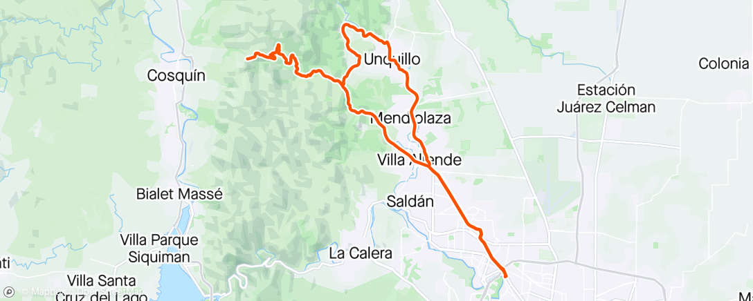 Map of the activity, Vuelta ciclista matutina