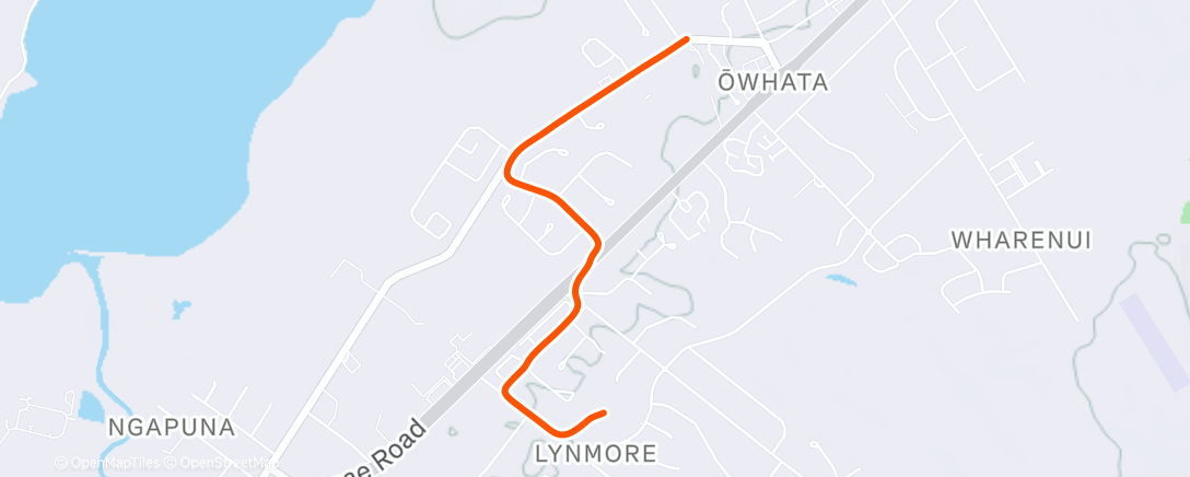 Map of the activity, Evening Run