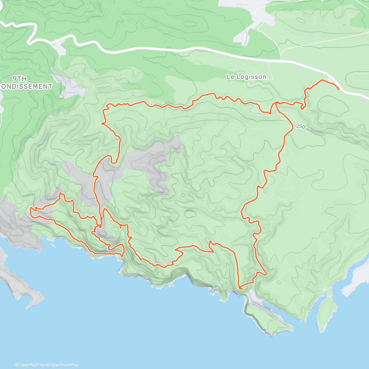 Map of the activity, Calanques avec Constant ☀️
