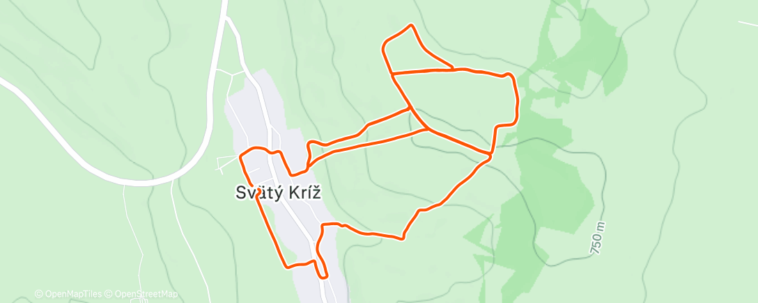 Map of the activity, Lunch Trail Run #67