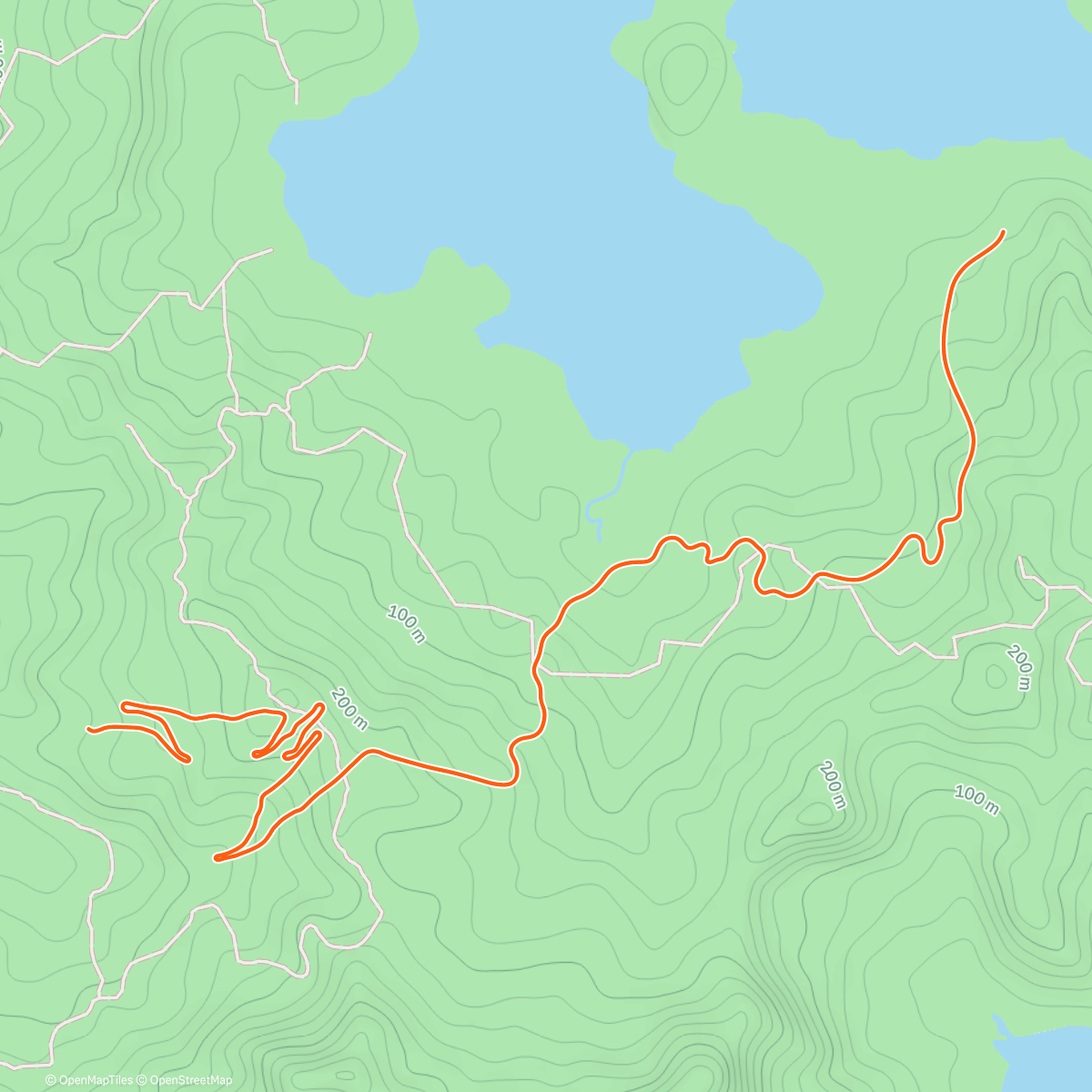 Карта физической активности (Zwift - TrainerRoad: Recess on Road to Sky in Watopia)