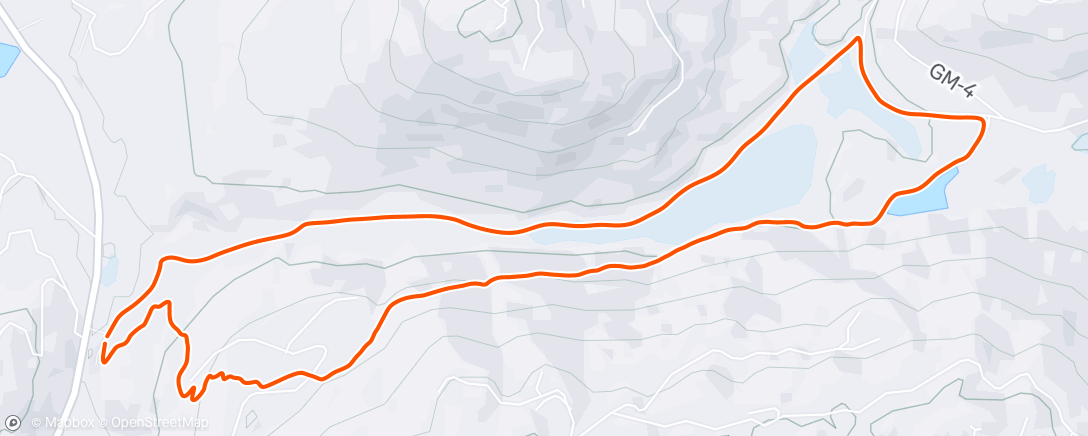 Map of the activity, Afternoon Trail Run