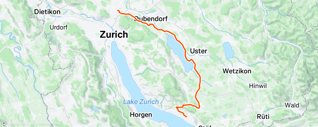 Map of the activity, Fahrt am Morgen